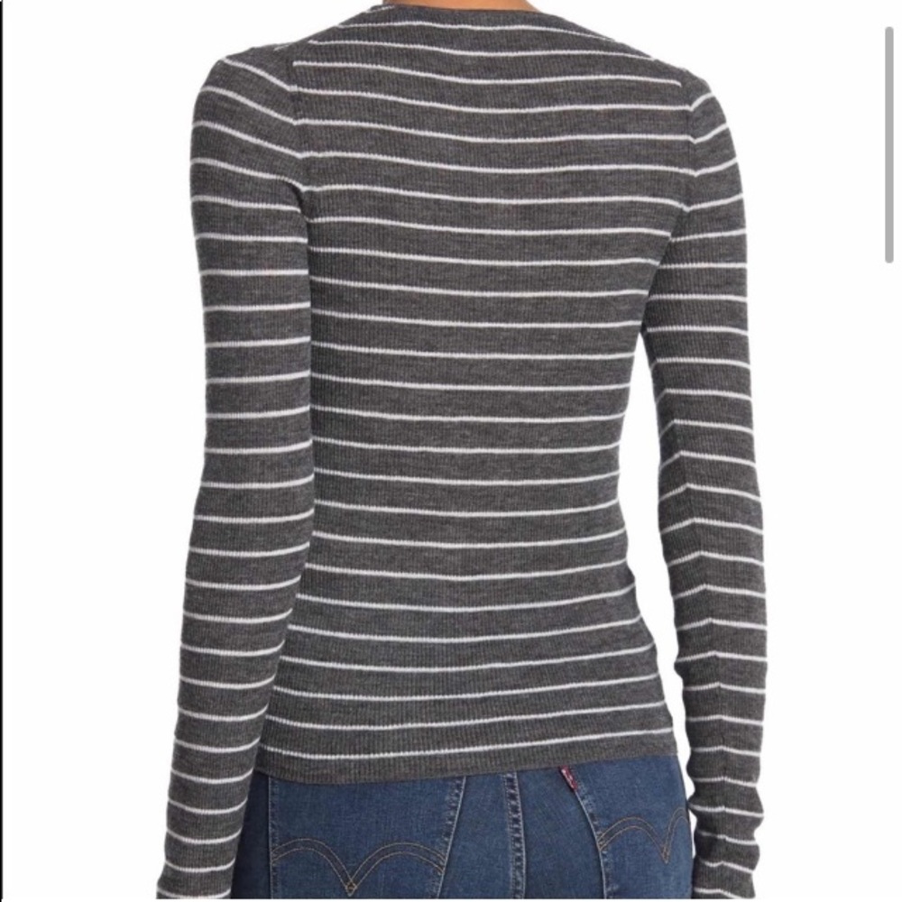 VINCE  Wool Striped Shirt - Picture 2 of 3